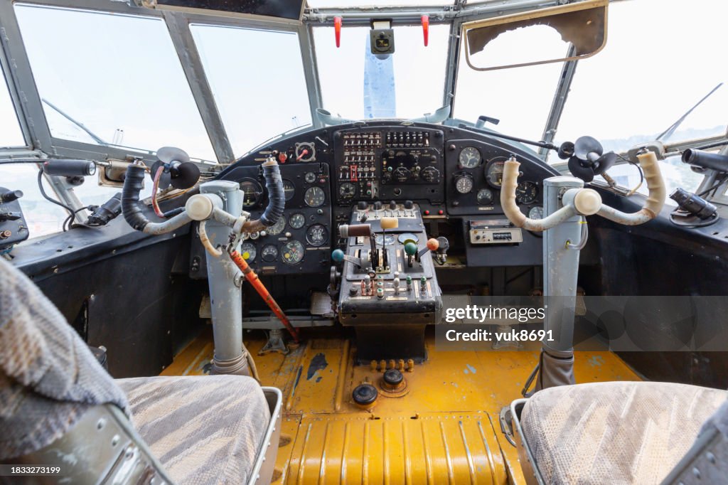 Antonov 2 biplane cockpit