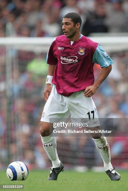 September 24: Hayden Mullins of West Ham United on the ball during the Premier League match between West Ham United and Arsenal at Upton Park on...