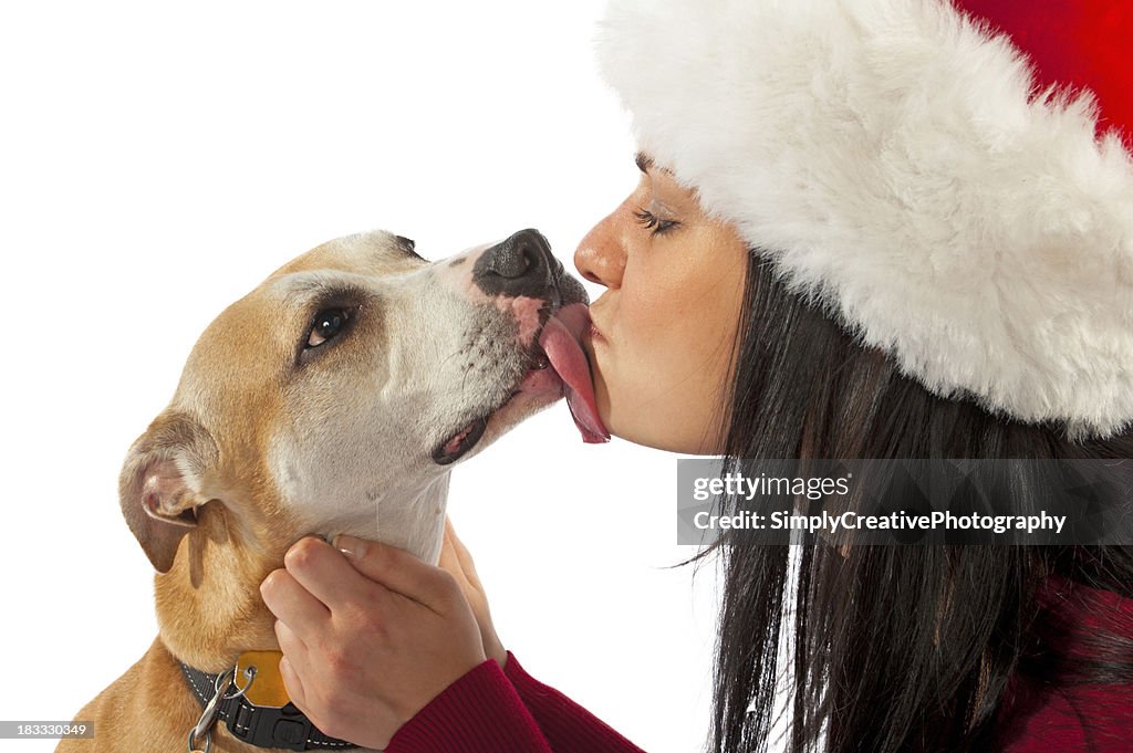 Dog Lick at Christmas