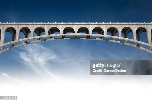 bridging the gap - bridge building stockfoto's en -beelden
