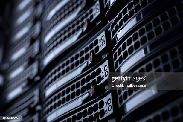 servers in a datacenter - data center stock pictures, royalty-free photos & images