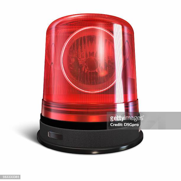 emergency light - warning sign white background stock pictures, royalty-free photos & images