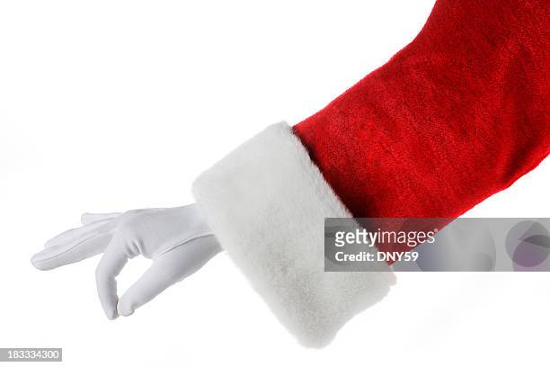 santa's hand - kerstman stockfoto's en -beelden