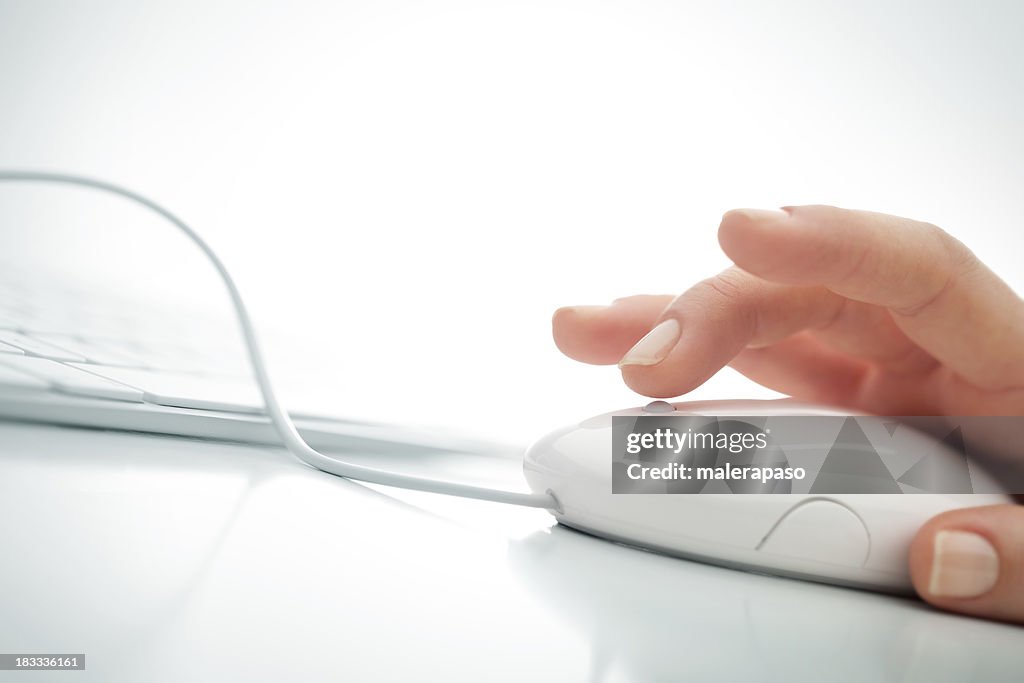 Clicking computer mouse