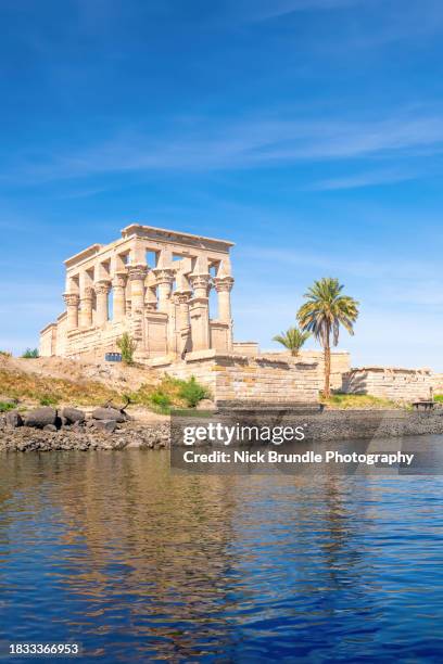 trajan's kiosk, aswan, egypt. - aswan stock pictures, royalty-free photos & images