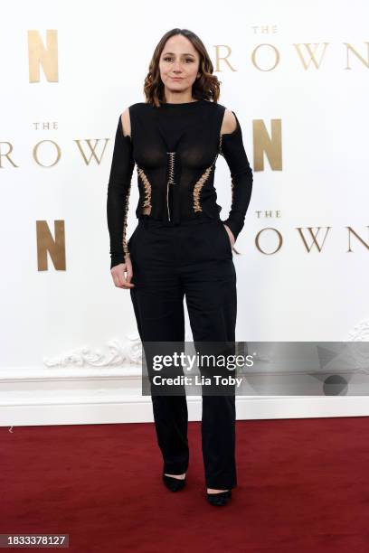 Lydia Leonard attends "The Crown" Finale Celebration at The Royal Festival Hall on December 05, 2023 in London, England.