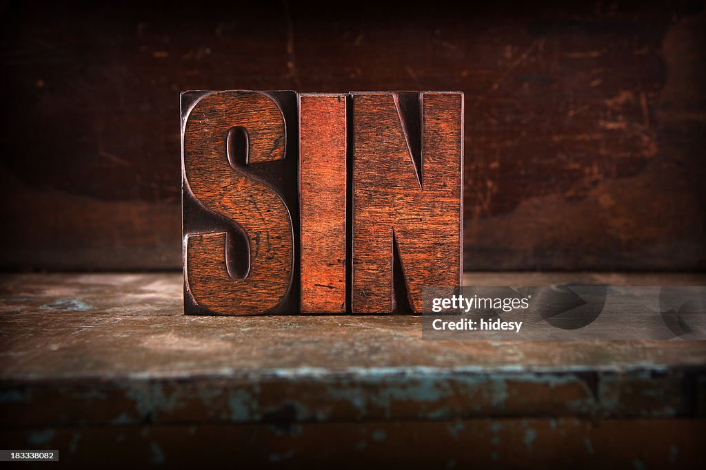 Sin-texto impresso letras