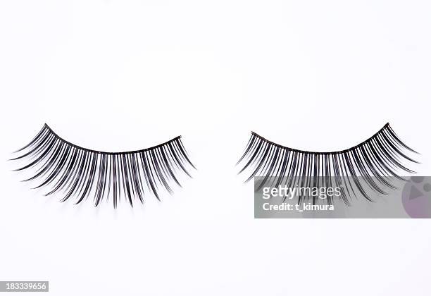 artificial eyelashes - eyelash extensions stock pictures, royalty-free photos & images