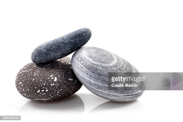 three stones - rock object stock pictures, royalty-free photos & images