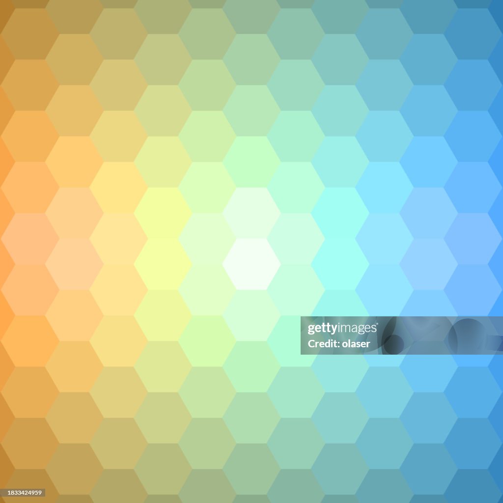 Geometric Background With Hexagonal Gradient Pattern High-Res Vector ...
