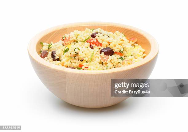 couscous-salat - indische gerichte stock-fotos und bilder