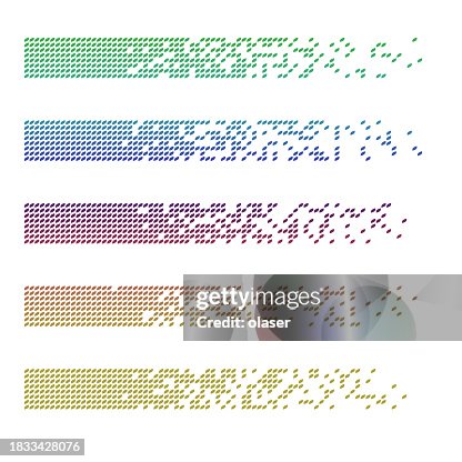 Dissolving Graphics Colorful Leaf Dotted Lines Forming Dissolving Patterns High-Res Vector ...