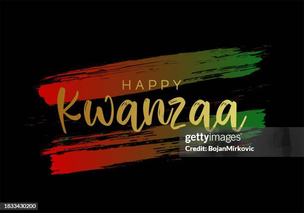 happy kwanzaa watercolor card, background. vector - kwanzaa stock illustrations
