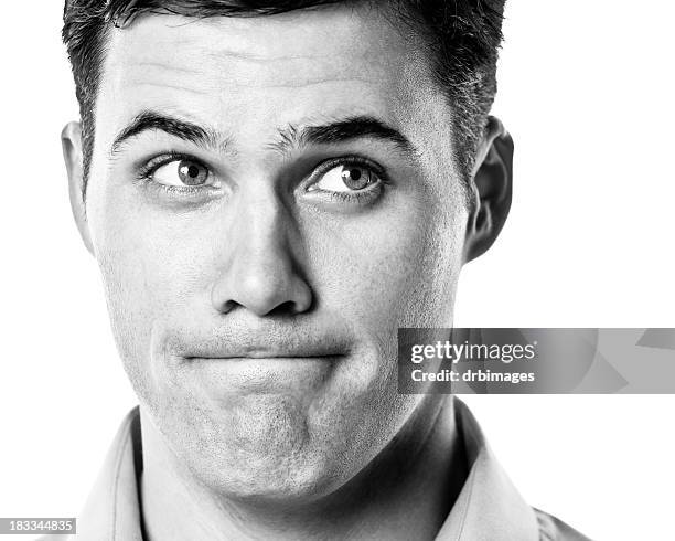 preto e branco homens retrato de face - escala de cinzentos imagens e fotografias de stock