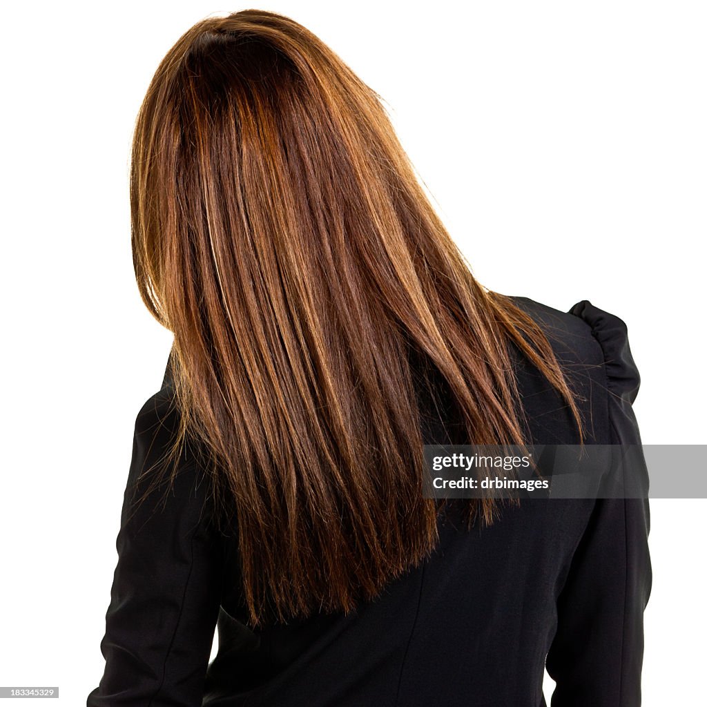 Rear View of Young Businesswoman