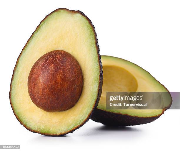 avacado isoliert - avocado isolated stock-fotos und bilder