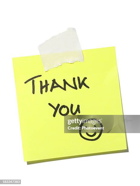 thank you - thank you post it note stock pictures, royalty-free photos & images