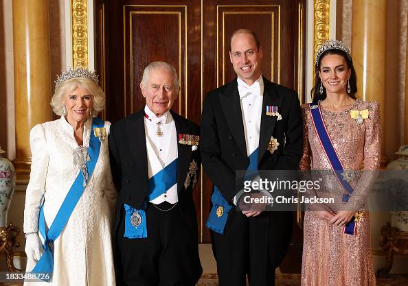 King Charles III And Queen Camilla Host Diplomatic Reception