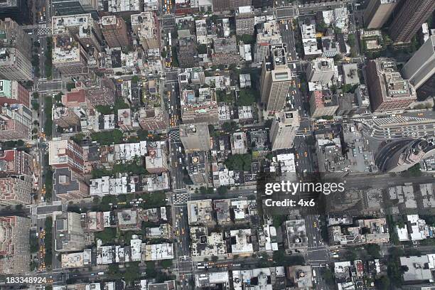 aerial view of city - satellite view stock pictures, royalty-free photos & images