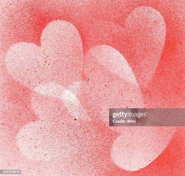 paint brush heart shape texture paper - airbrush stock illustrations