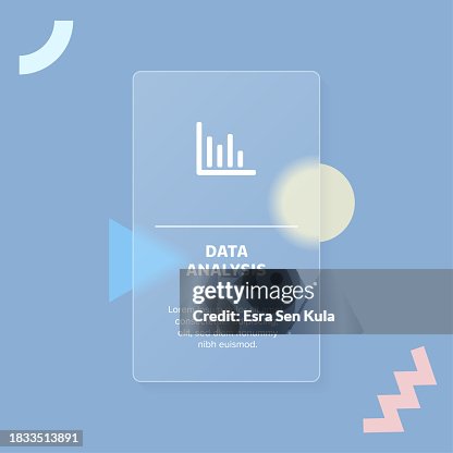 Data Analysis Solid Icon Concept Web Banner with Trendy Blurry Glass Morphism Effect Data Analysis Solid Icon Concept Web Banner with Trendy Blurry Glass Morphism Effect