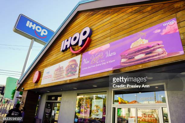 Atmosphere as IHOP Hosts a Tasting Event for Limited Time Only, Wonka-Inspired Menu at IHOP on December 05, 2023 in Hollywood, California.