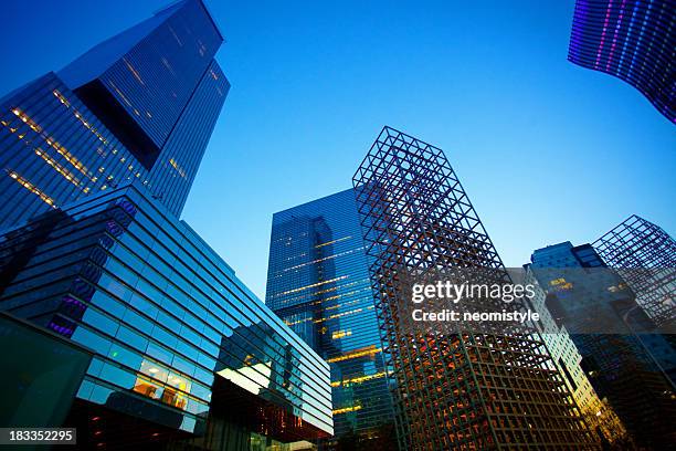 skyscraper - south korea office stock pictures, royalty-free photos & images