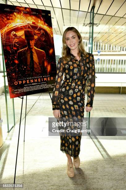 Emily Blunt attends as Universal Pictures presents an Oppenheimer special screening At The Walter Reade Theater on December 05, 2023 in New York City.