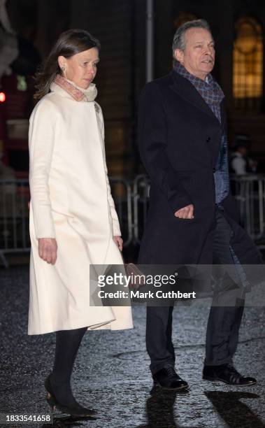 Daniel Chatto and Lady Sarah Chatto attend The "Together At Christmas" Carol Service at Westminster Abbey on December 8, 2023 in London, England.