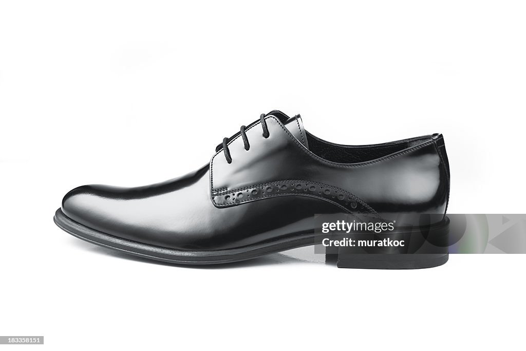 Black Leather Men Shoe