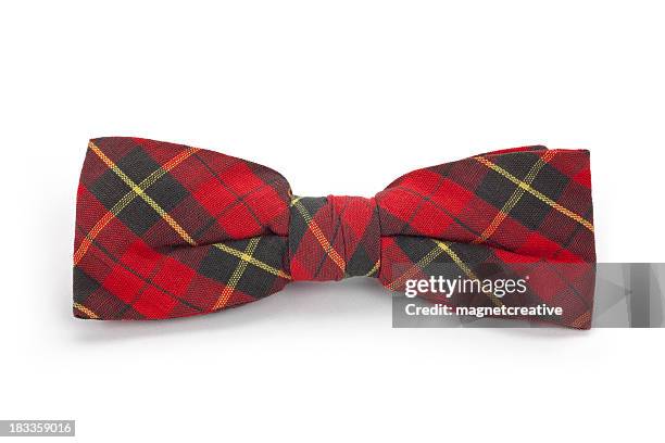 plaid bow tie - red tie stock pictures, royalty-free photos & images