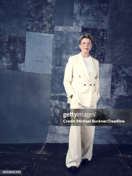 Actor Annette Bening is photographed for Deadline Magazine on November 18, 2023 at the Directors Guild of America in Los Angeles, California.