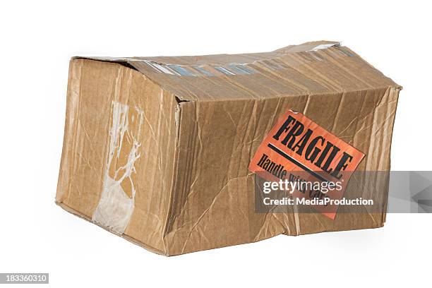 damaged parcel - torn gift stock pictures, royalty-free photos & images