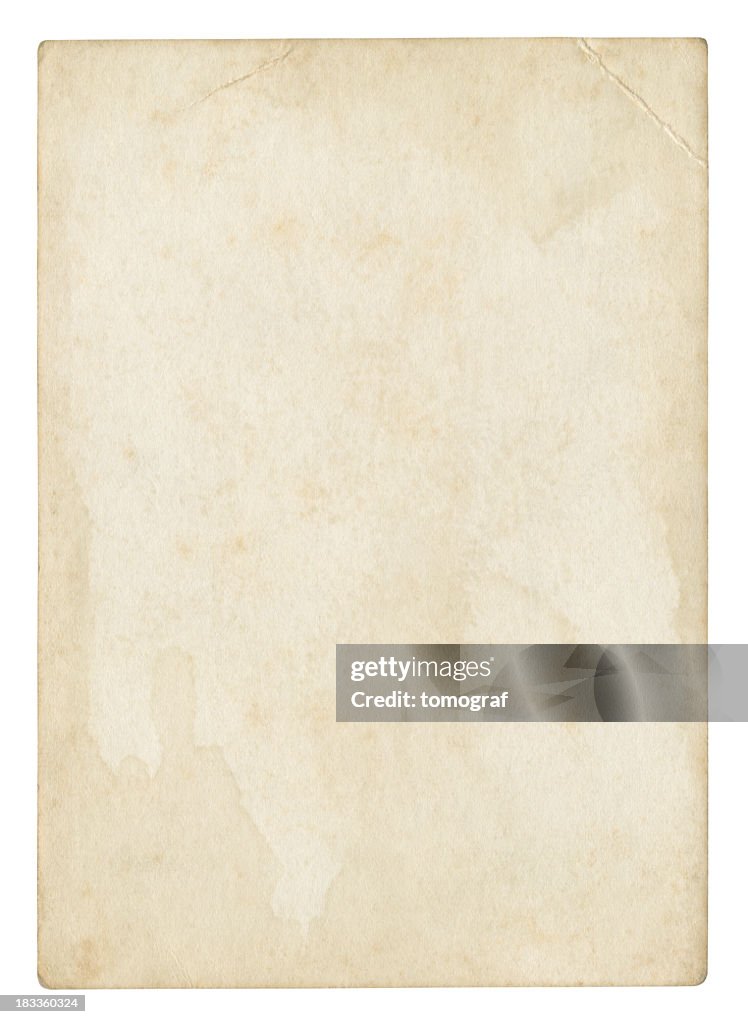 古いブランク紙(絶縁クリッピングパスが含まれています