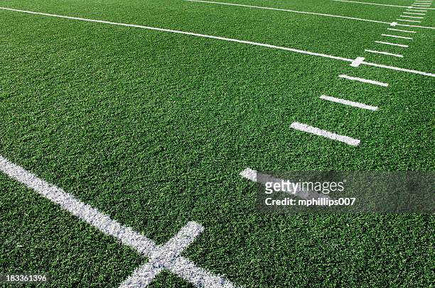 football field - american football sport stock pictures, royalty-free photos & images