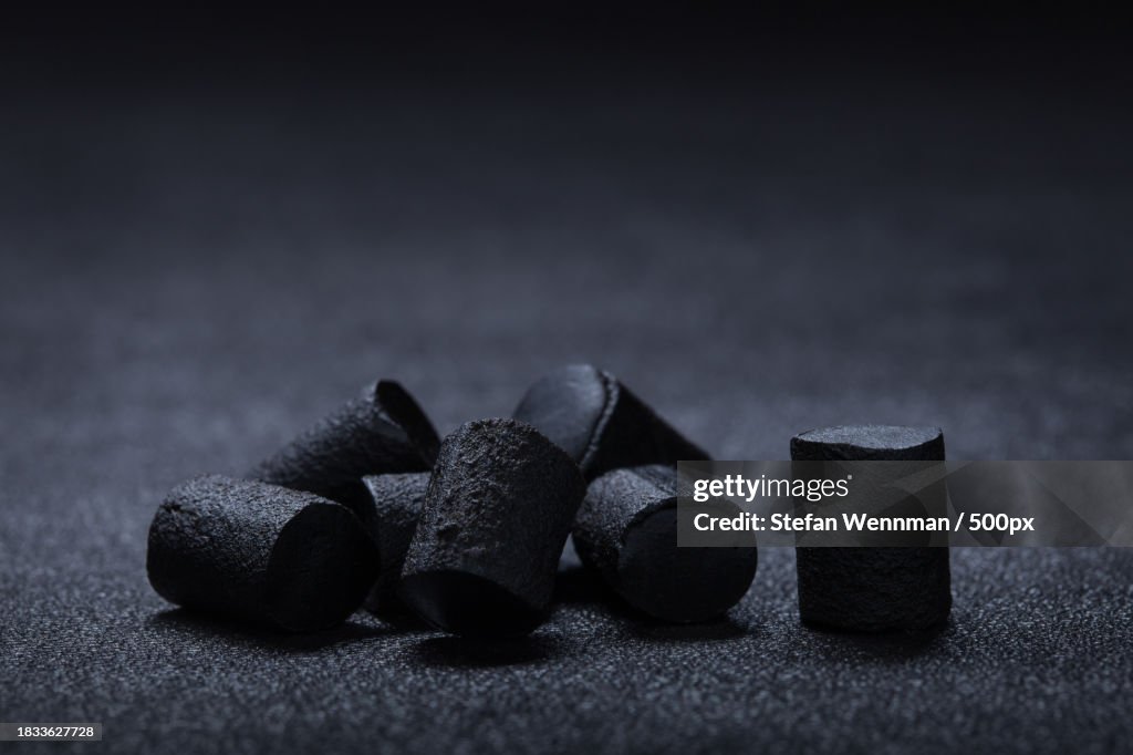Close-up of rings on table