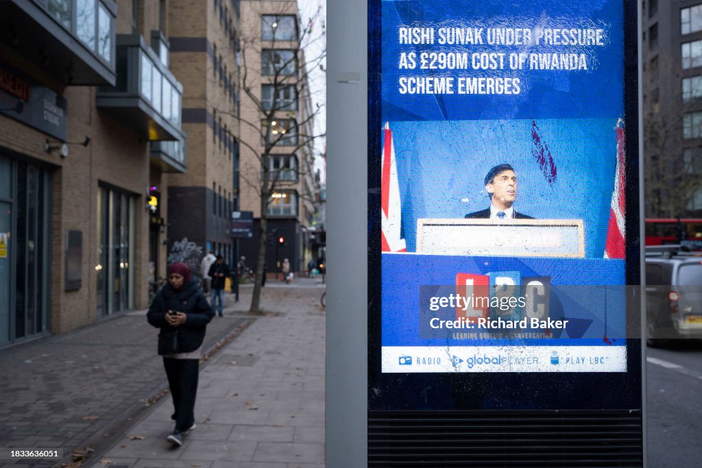 Smashed Rishi Sunak News Screen