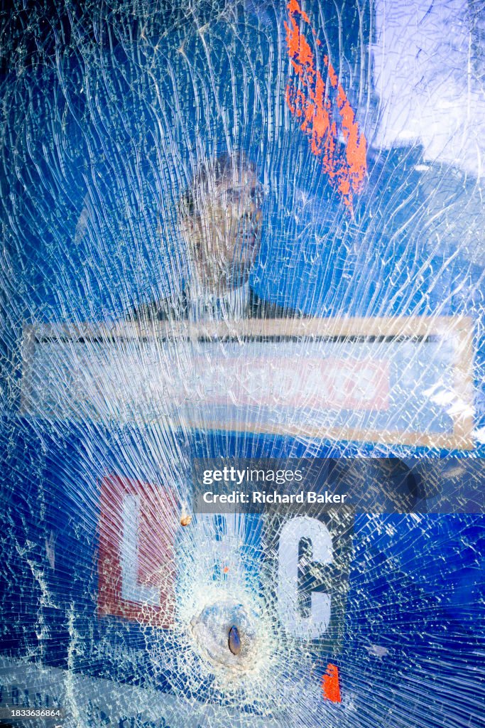 Smashed Rishi Sunak News Screen