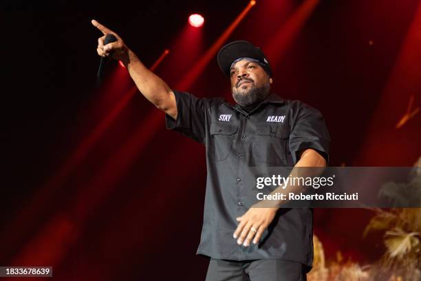 Ice Cube performs on stage at The OVO Hydro on December 05, 2023 in Glasgow, Scotland.