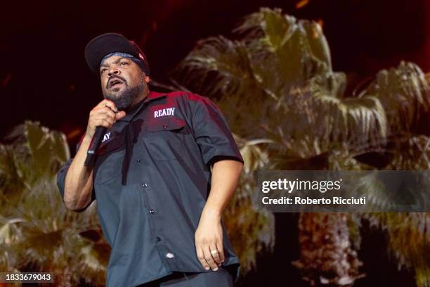 Ice Cube performs on stage at The OVO Hydro on December 05, 2023 in Glasgow, Scotland.