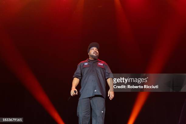 Ice Cube performs on stage at The OVO Hydro on December 05, 2023 in Glasgow, Scotland.