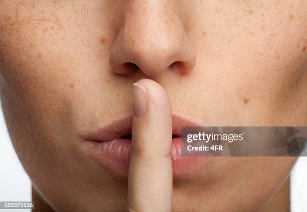 shhhh! quiet! - human nose isolated stock pictures, royalty-free photos & images