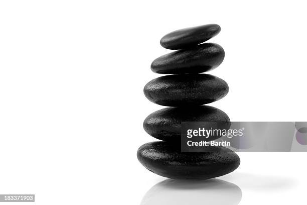 stacked massage stones - rock object stock pictures, royalty-free photos & images