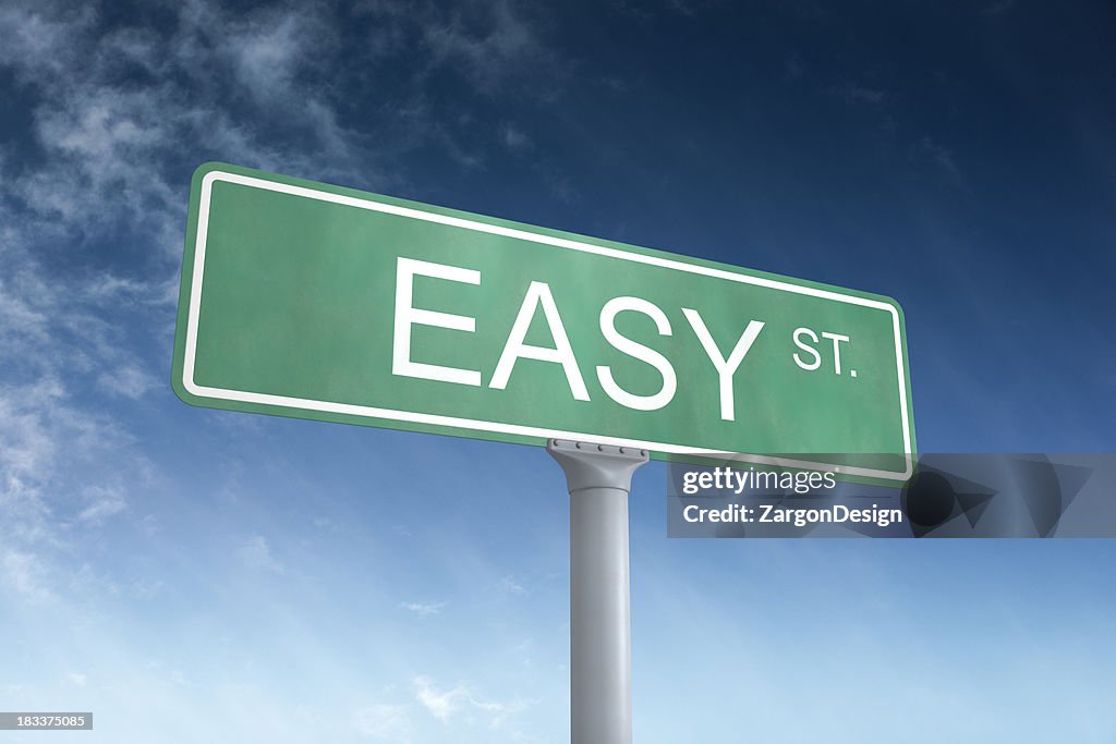 Easy Street Sign High-Res Stock Photo - Getty Images