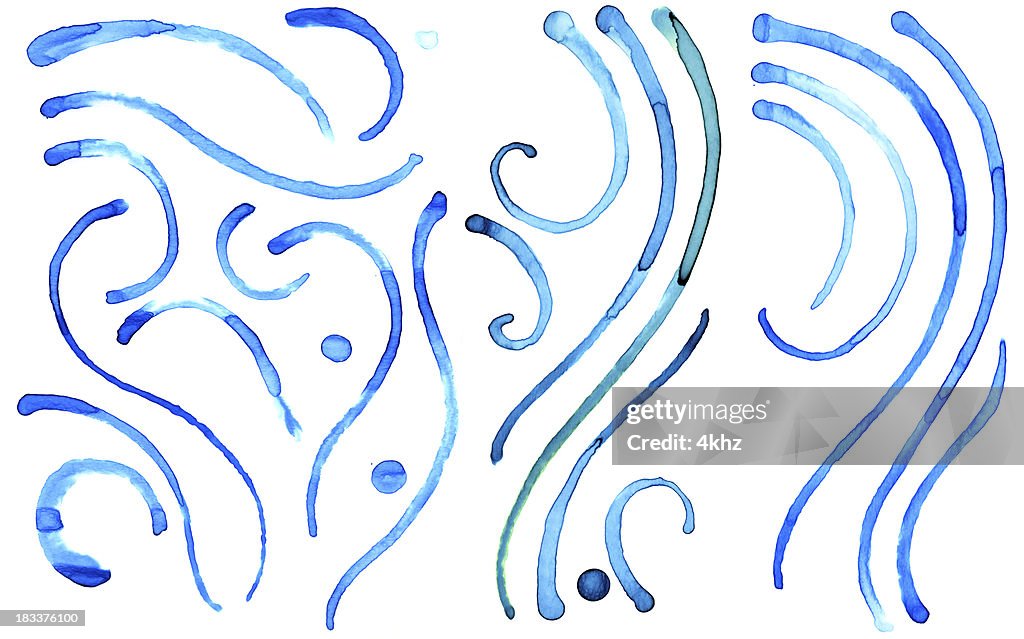 Pintura de acuarela Swooshes