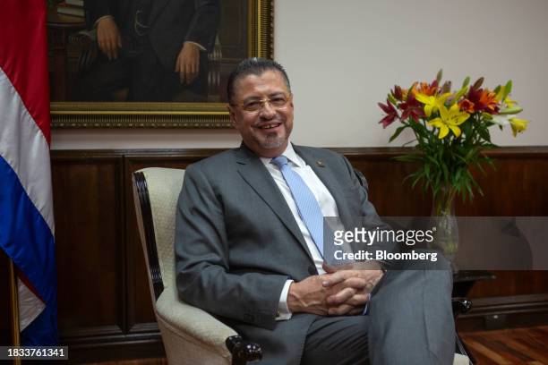 Rodrigo Chaves, Costa Rica's president, during an interview at the Presidential Palace in San Jose, Costa Rica, on Thursday, Dec. 7, 2023. Costa Rica...