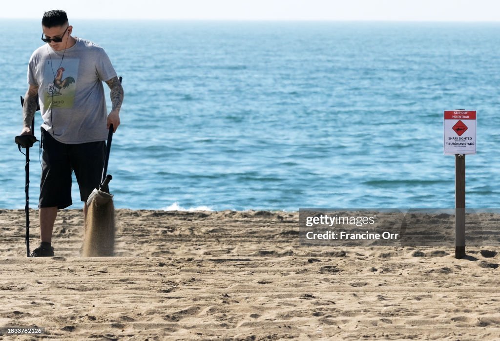A section of Sunset Beach in the city of Huntington Beach was closed today after an injured juvenileÌýwhaleÌýbecame beached and people reported seeing aggressive shark activity. The shark andÌýwhaleÌýsightings occurred about 3:45 p.m. Sunday on a stretch