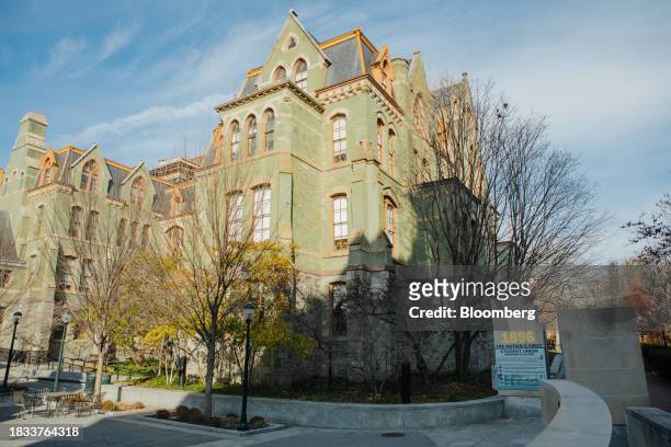 The College Hall on the University of Pennsylvania campus in Philadelphia, Pennsylvania, US, on Friday, Dec. 8, 2023. Penn was sued by a pair of...