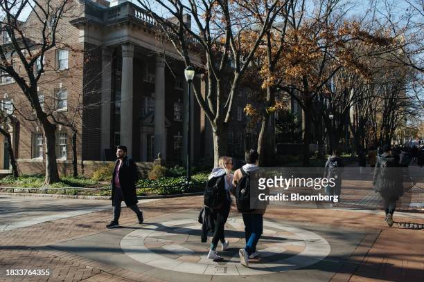 The University of Pennsylvania campus in Philadelphia, Pennsylvania, US, on Friday, Dec. 8, 2023. Penn was sued by a pair of students who claim the...