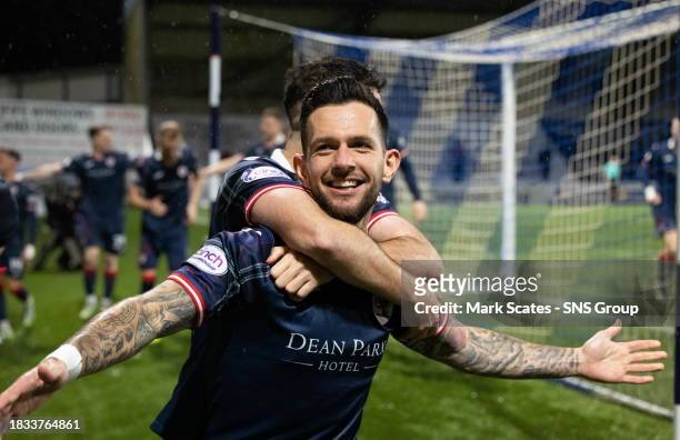 Raith's Dylan Easton celebrates scoring to make it 2-0 during a cinch Championship match between Raith Rovers and Partick Thistle at Stark's Park, on...